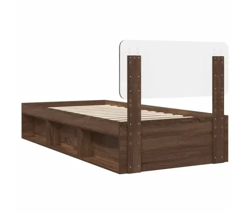 Lovos Rėmas Rudas Ąžuolas 100 X 200 Cm Kietos Pušies Mediena