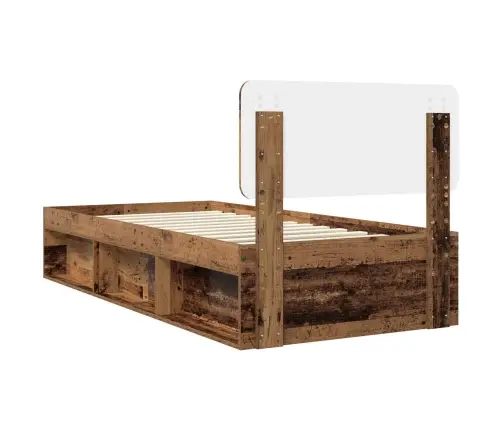 Gultas Rāmis Vecs Koks 90 X 200 Cm Ciets Priedes Koks Vidaxl