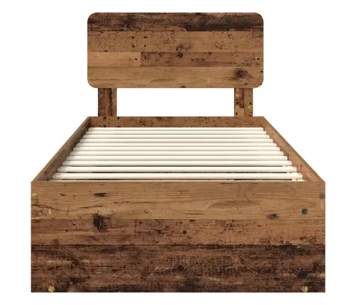 Gultas Rāmis Vecs Koks 90 X 200 Cm Ciets Priedes Koks Vidaxl