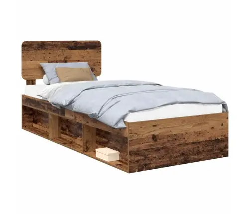 Gultas Rāmis Vecs Koks 90 X 200 Cm Ciets Priedes Koks Vidaxl