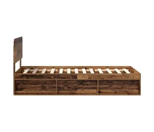 Gultas Rāmis Vecs Koks 90 X 200 Cm Ciets Priedes Koks Vidaxl