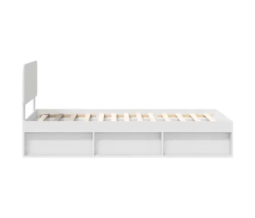 Lovos Rėmas Balta 90 X 190 Cm Kietos Pušies Mediena