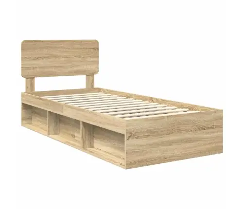 Gultas Rāmis Sonoma 90 X 190 Cm Ciets Priedes Koks Vidaxl