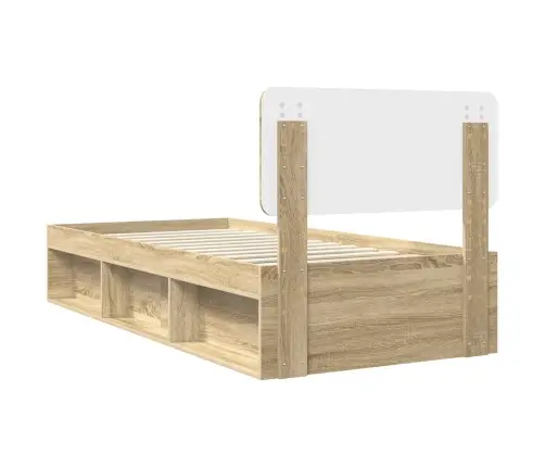 Gultas Rāmis Sonoma 90 X 190 Cm Ciets Priedes Koks Vidaxl