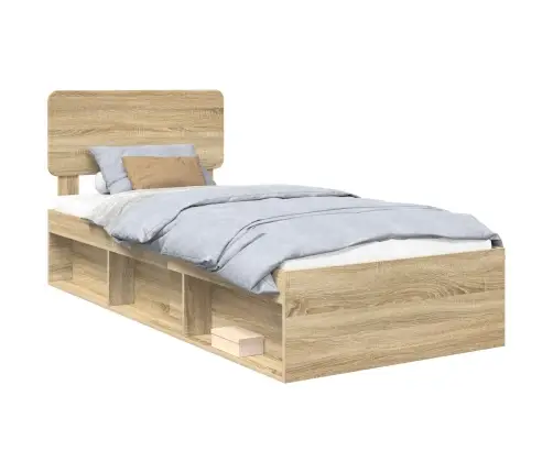 Gultas Rāmis Sonoma 90 X 190 Cm Ciets Priedes Koks Vidaxl