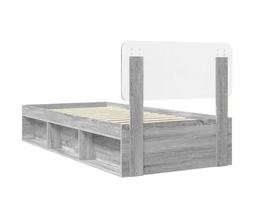 Voodi Raam Peaga Hall Sonoma 90 X 190 Cm Tahke Mänd