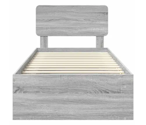 Voodi Raam Peaga Hall Sonoma 90 X 190 Cm Tahke Mänd