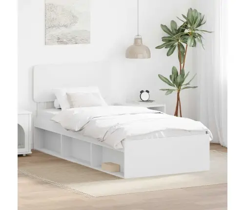 Lovos Rėmas Balta 75 X 190 Cm Kietos Pušies Mediena