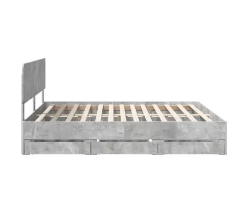 Lovos Rėmas Betono Pilka 200 X 200 Cm Inžinerinė Mediena