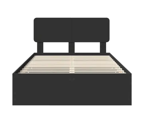 Gultas Rāmis Ar Atvilktni Melna 120 X 190 Cm Inženieru Koks Vidaxl