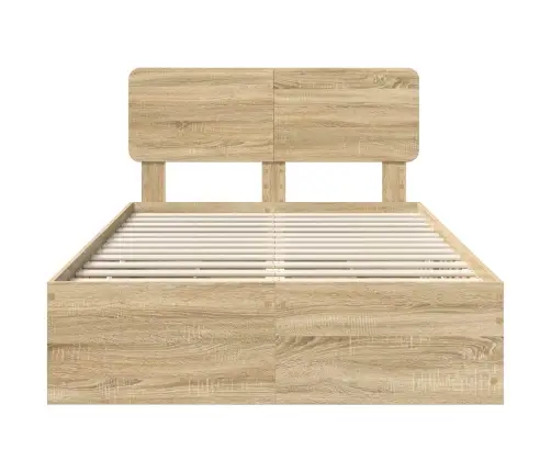 Gultas Rāmis Sonoma Ozols 120 X 200 Cm Inženieru Koks Vidaxl