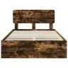 Gultas Rāmis Dūmaka Ozols 120 X 200 Cm Inženieru Koks Vidaxl