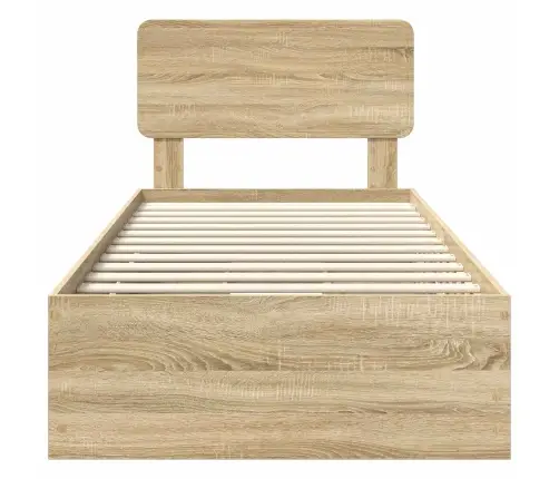 Gultas Rāmis Sonoma Ozols 90 X 190 Cm Inženieru Koks Vidaxl