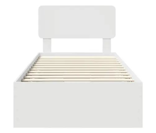 Gultas Rāmis Ar Atvilktni Balts 90 X 200 Cm Inženieru Koks Vidaxl