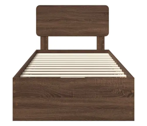 Voodi Raam Sahtliga Peaga Pruun Tamme 75 X 190 Cm Inseneripuit