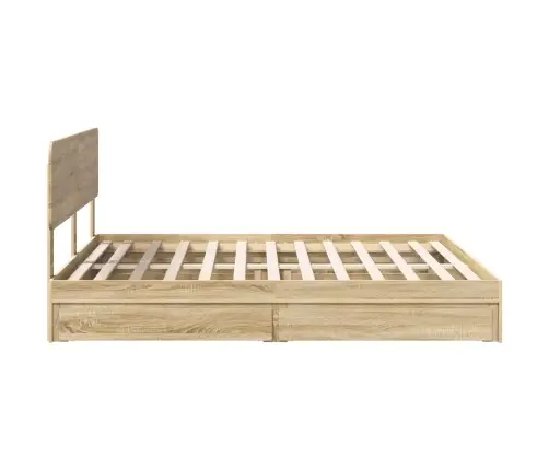 Glabāšanas Gulta Sonoma Ozols 180 X 200 Cm Inženierijas Koks Vidaxl