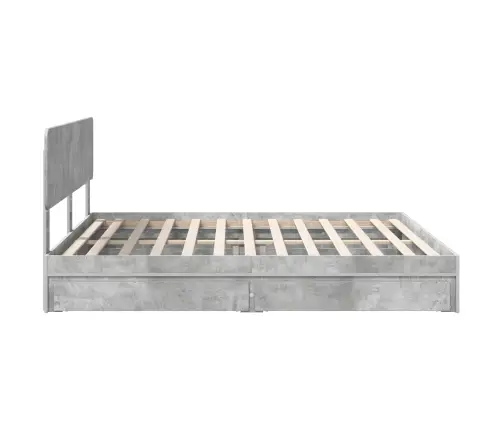 Laos Voodi Peaga Sahtliga Betoonhall 180 X 200 Cm Tehispuit