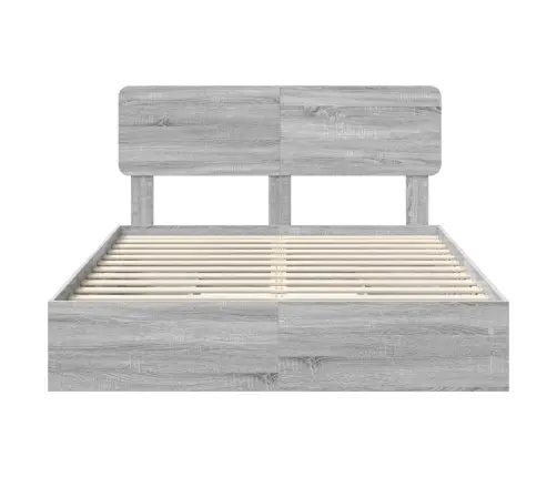 Laos Voodi Peaga Sahtliga Hall Sonoma 160 X 200 Cm Tehispuit