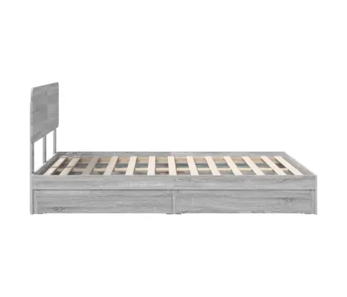 Laos Voodi Peaga Sahtliga Hall Sonoma 160 X 200 Cm Tehispuit