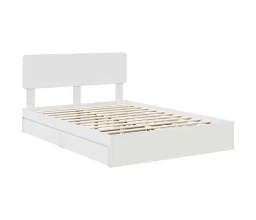 Glabāšanas Gulta Balts 150 X 200 Cm Inženierijas Koks Vidaxl