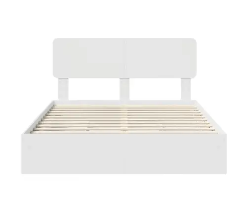 Glabāšanas Gulta Balts 150 X 200 Cm Inženierijas Koks Vidaxl