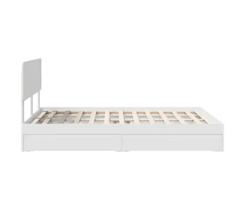 Glabāšanas Gulta Balts 140 X 190 Cm Inženierijas Koks Vidaxl