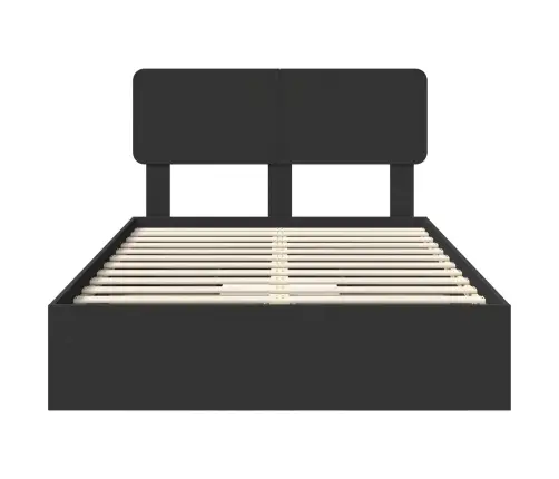 Glabāšanas Gulta Melna 135 X 190 Cm Inženierijas Koks Vidaxl