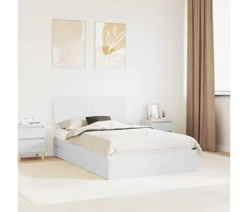 Glabāšanas Gulta Balts 120 X 200 Cm Inženierijas Koks Vidaxl