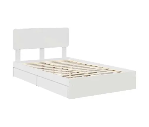 Glabāšanas Gulta Balts 120 X 200 Cm Inženierijas Koks Vidaxl