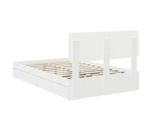 Glabāšanas Gulta Balts 120 X 200 Cm Inženierijas Koks Vidaxl