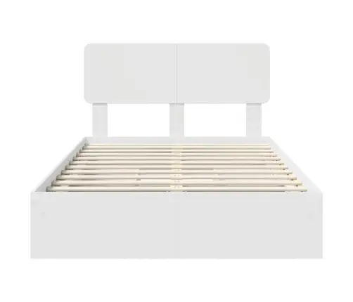 Glabāšanas Gulta Balts 120 X 200 Cm Inženierijas Koks Vidaxl