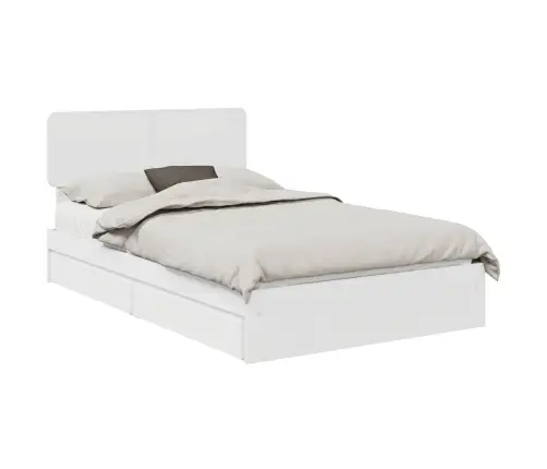 Glabāšanas Gulta Balts 120 X 200 Cm Inženierijas Koks Vidaxl