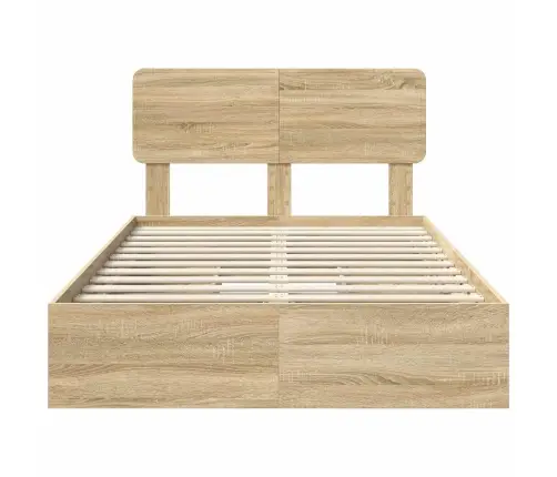 Glabāšanas Gulta Sonoma Ozols 120 X 190 Cm Inženierijas Koks Vidaxl