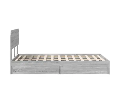 Glabāšanas Gulta Pelēks Sonoma 120 X 190 Cm Inženierijas Koks Vidaxl