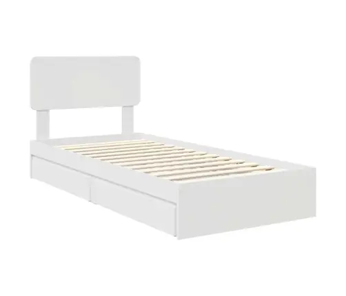 Glabāšanas Gulta Balts 100 X 200 Cm Inženierijas Koks Vidaxl