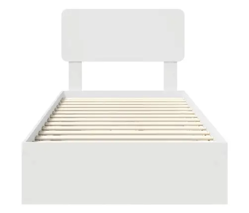 Glabāšanas Gulta Balts 100 X 200 Cm Inženierijas Koks Vidaxl