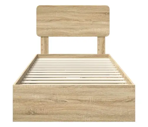 Laos Voodi Peaga Sahtliga Sonoma Tamm 100 X 200 Cm Tehispuit