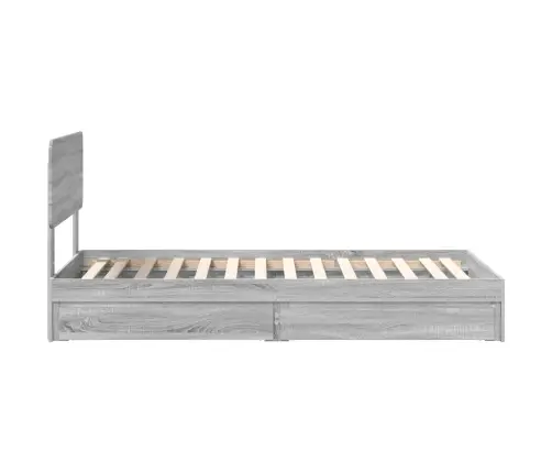 Glabāšanas Gulta Pelēks Sonoma 90 X 200 Cm Inženierijas Koks Vidaxl