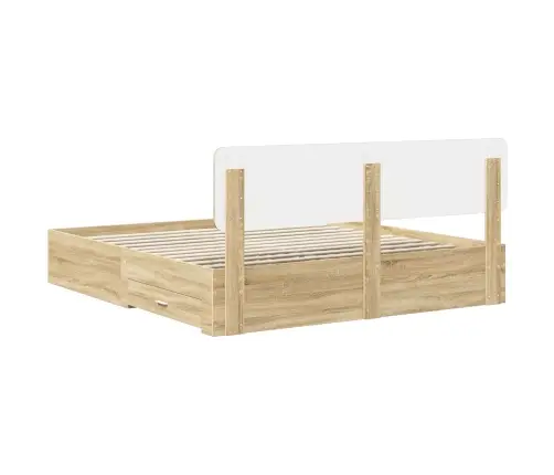 Lovos Rėmas Sonoma Ąžuolas 200 X 200 Cm Apdirbta Mediena