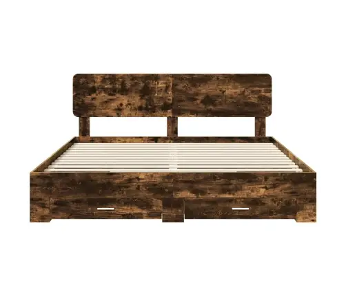 Lovos Rėmas Rūkyta Ąžuolas 200 X 200 Cm Apdirbta Mediena