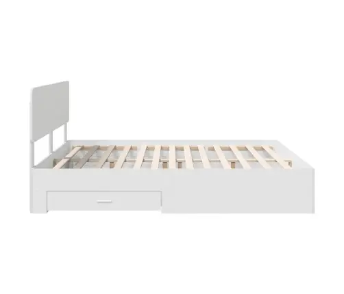 Gultas Rāmis Ar Atvilktni Balts 180 X 200 Cm Inženierijas Koks Vidaxl