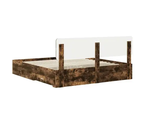 Lovos Rėmas Rūkyta Ąžuolas 180 X 200 Cm Apdirbta Mediena