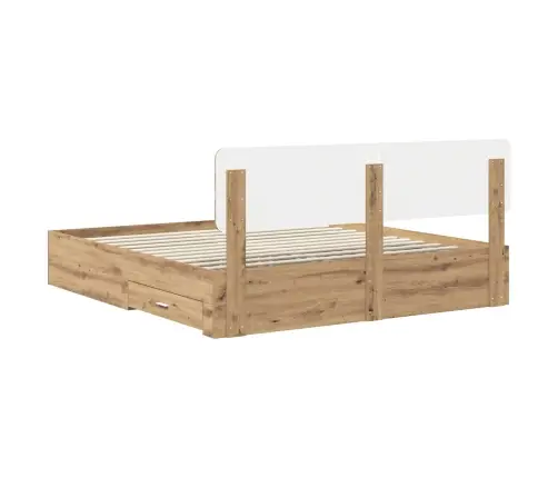 Gultas Rāmis Artisānā Ozols 180 X 200 Cm Inženierijas Koks Vidaxl