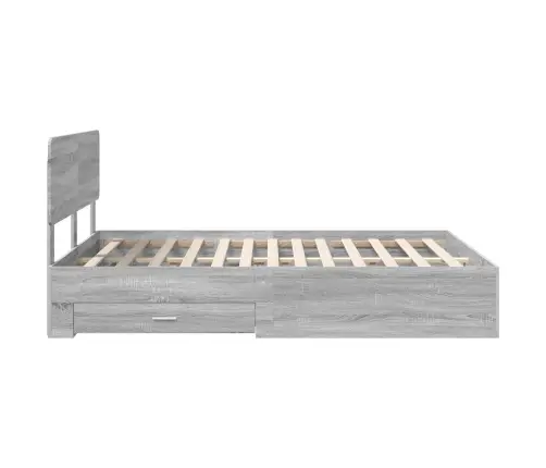 Lovos Rėmas Pilkas Sonoma 140 X 200 Cm Apdirbta Mediena