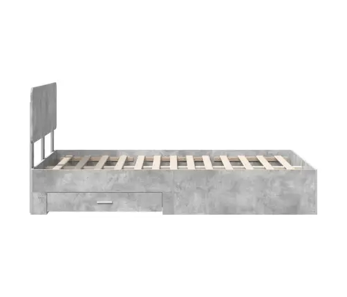 Lovos Rėmas Betono Pilka 135 X 190 Cm Apdirbta Mediena