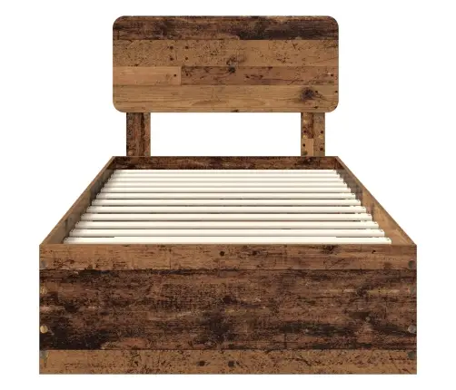 Gultas Rāmis Vecs Koks 100 X 200 Cm Inženierijas Koks Vidaxl