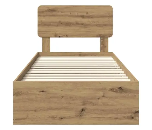 Gultas Rāmis Artisānā Ozols 90 X 200 Cm Inženierijas Koks Vidaxl