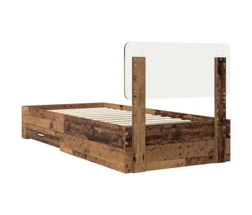 Gultas Rāmis Vecs Koks 90 X 190 Cm Inženierijas Koks Vidaxl