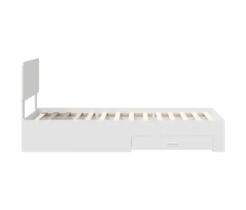 Lovos Rėmas Su Galvūgalio Balta 75 X 190 Cm Apdirbta Mediena