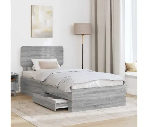 Lovos Rėmas Pilkas Sonoma 75 X 190 Cm Apdirbta Mediena